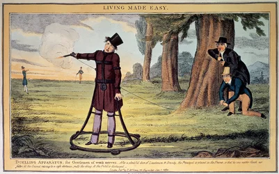 Leben leicht gemacht; Duellapparat für Herren mit schwachen Nerven, gedruckt von J. Netherclift und veröffentlicht von T. McLean, 1830